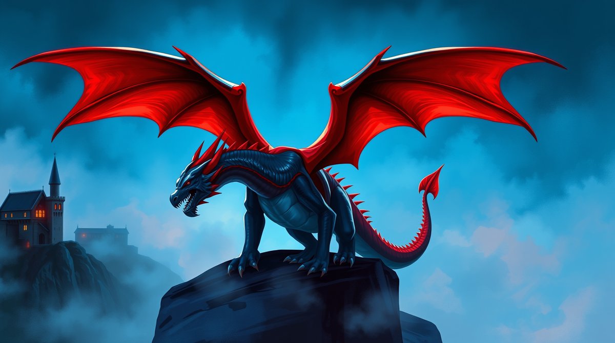 Painterly dragon wallpaper
