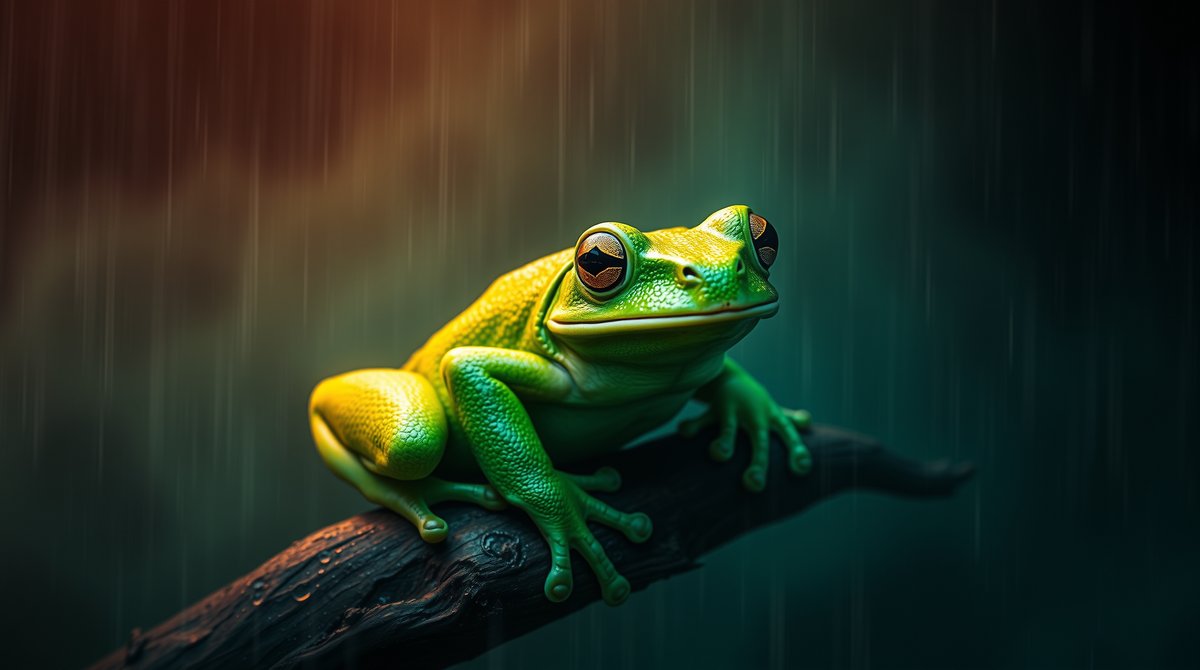Epic green tree frog wallpaper