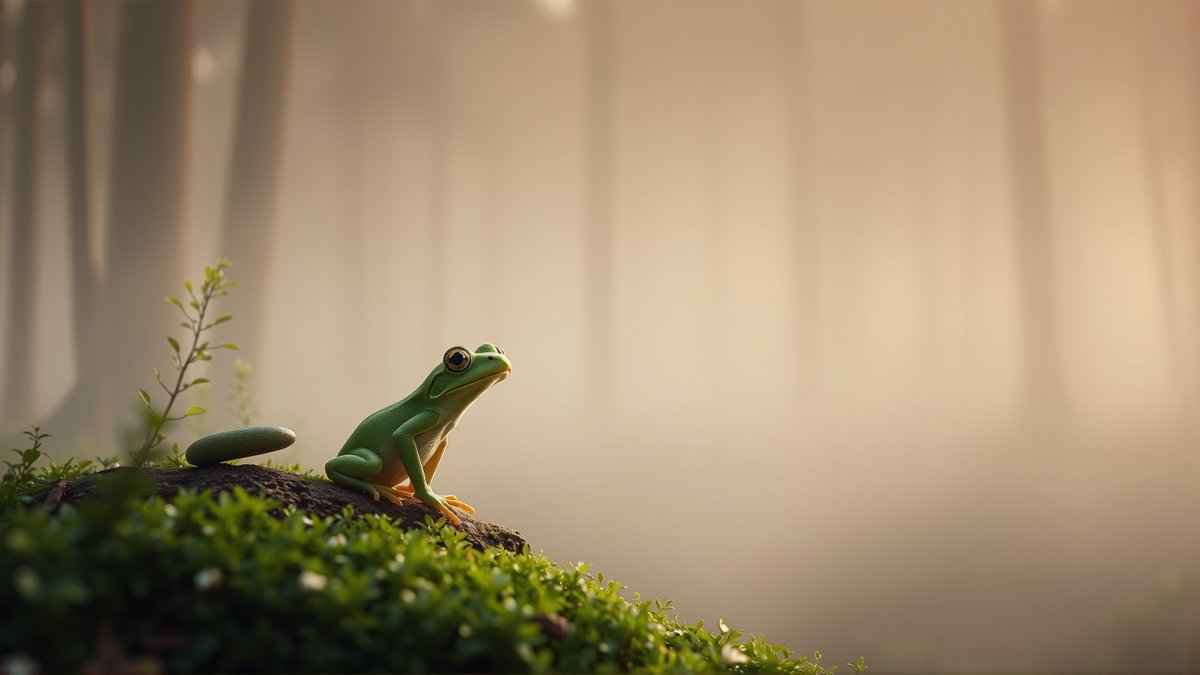 Minimalist frog wallpaper